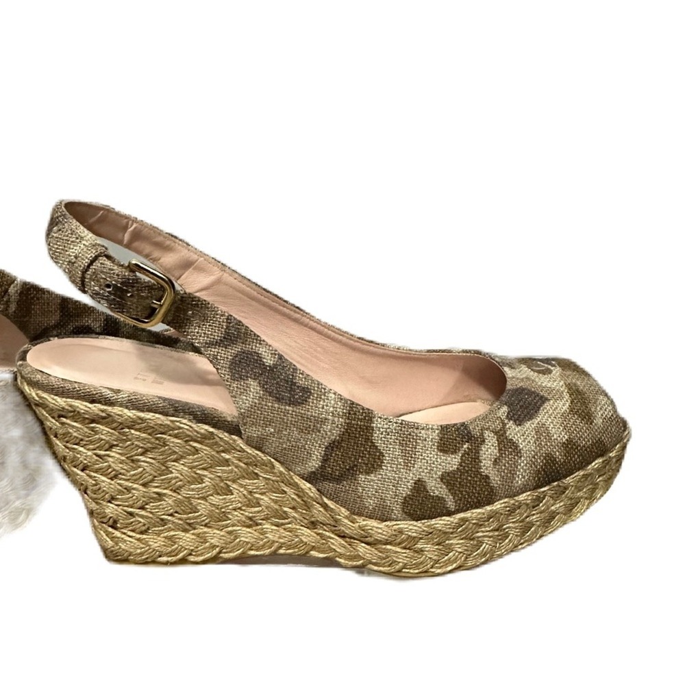 Excellent Stuart Weizman‎ Island Peep-Toe Espadrille Wedge Sandals Size 9